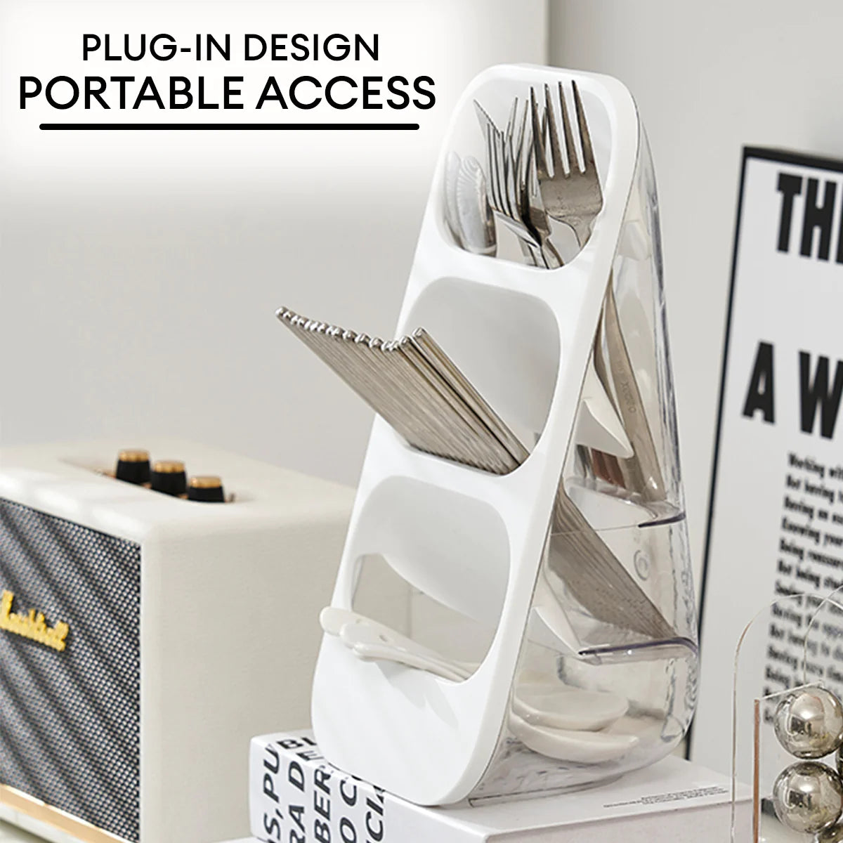3 Layer Cutlery Organizer, Kitchen Utensils Separation Box, Multifunctional Transparent Chopstick Cage, Oblique Insertion Storage Rack, Tableware Drain Rack, Multipurpose Drawer Container Home Use 3 Layer Cutlery Organizer, Kitchen Utensils Separation Box, Multifunctional Transparent Chopstick Cage, Oblique Insertion Storage Rack, Tableware Drain Rack, Multipurpose Drawer Container Home Use